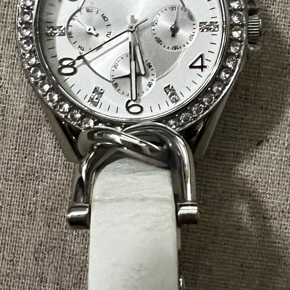Fossil Silver and White Watch with Crystal Embellishments - Picture 3 of 3